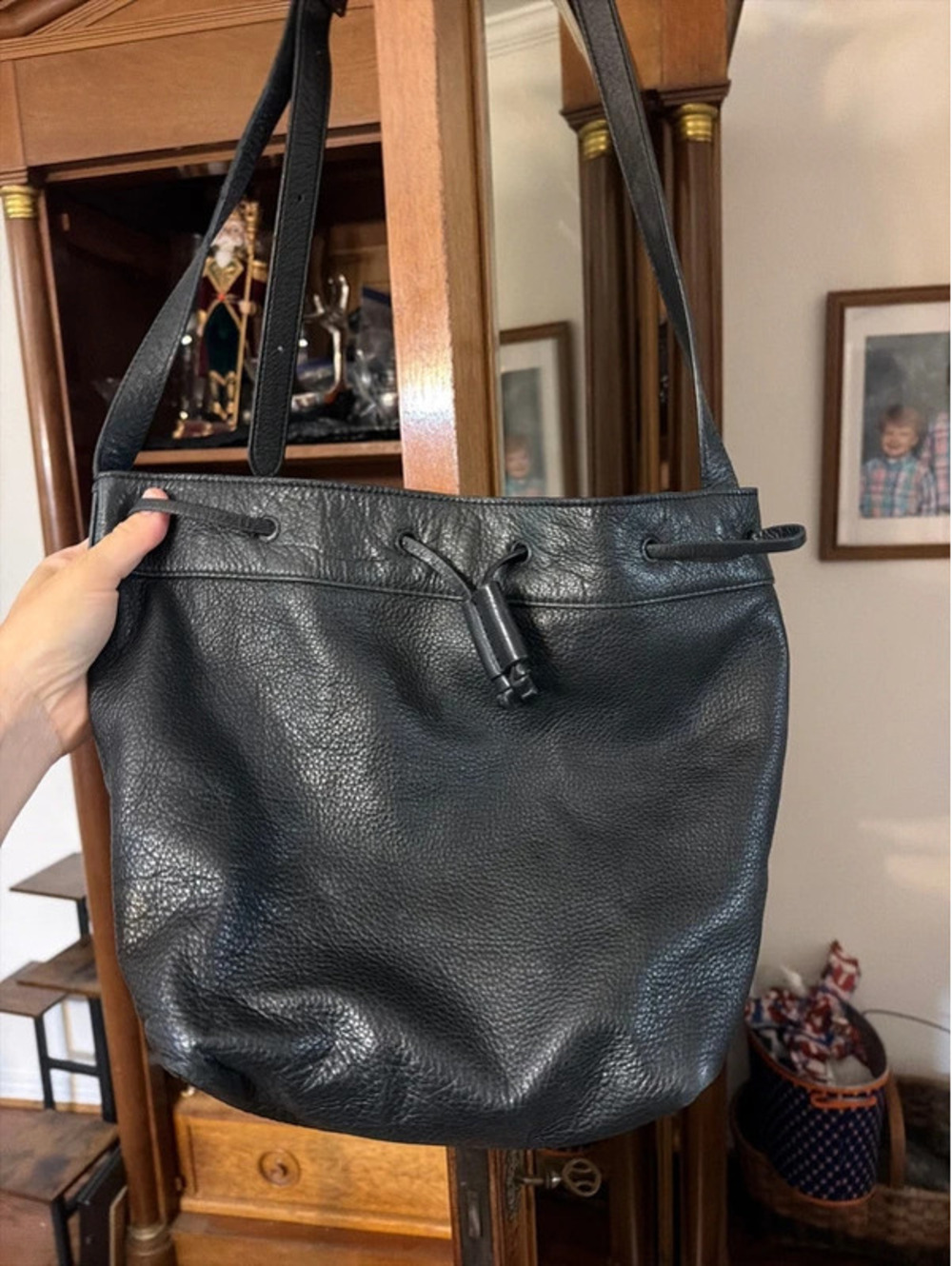 🖤 J.Jill Black Genuine Leather Crossbody Bag